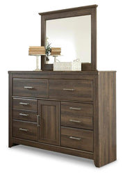 Juararo Dark Brown Queen Poster Bed, 2 Dressers, Mirror and 2 Nightstands - B251B41