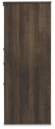 Juararo Dark Brown Queen Poster Bed, Dresser and Chest - B251B44