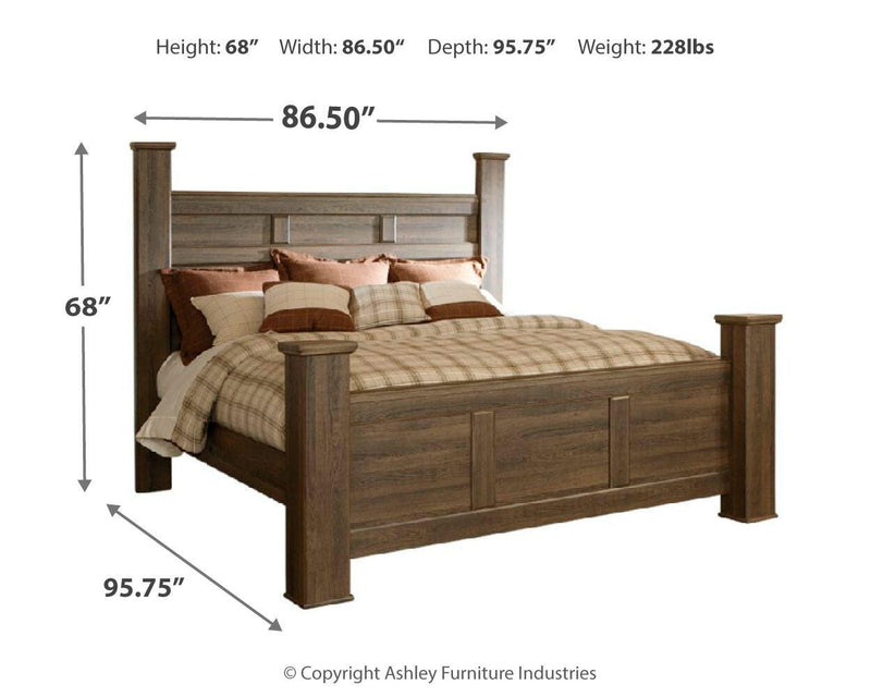 Juararo King Poster Bed, Dresser and 2 Nightstands - B251B51