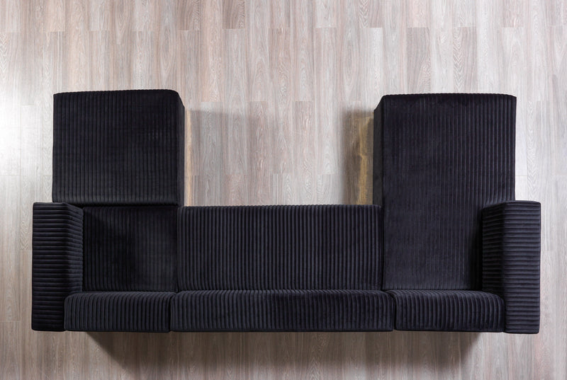 Juliana Black Velvet 4 - Piece Sectional - DMV FurnitureSectional