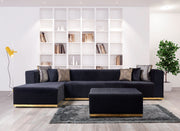 Juliana Black Velvet 4 - Piece Sectional - DMV FurnitureSectional
