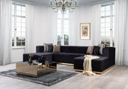 Juliana Black Velvet 4 - Piece Sectional - DMV FurnitureSectional