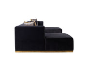 Juliana Black Velvet 4 - Piece Sectional - DMV FurnitureSectional