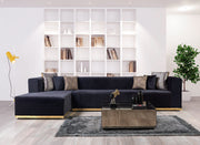 Juliana Black Velvet 4 - Piece Sectional - DMV FurnitureSectional