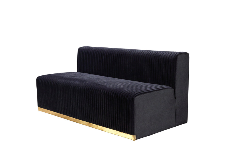 Juliana Black Velvet 4 - Piece Sectional - DMV FurnitureSectional