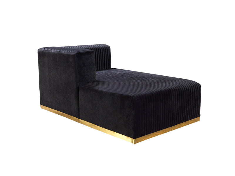 Juliana Black Velvet 4 - Piece Sectional - DMV FurnitureSectional
