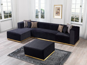 Juliana Black Velvet 4 - Piece Sectional - DMV FurnitureSectional