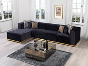 Juliana Black Velvet 4 - Piece Sectional - DMV FurnitureSectional