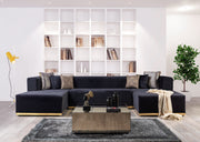 Juliana Black Velvet 4 - Piece Sectional - DMV FurnitureSectional