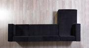 Juliana Black Velvet 4 - Piece Sectional - DMV FurnitureSectional