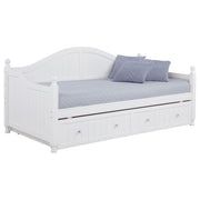 Julie Ann Wood Twin Daybed with Trundle White - 300053