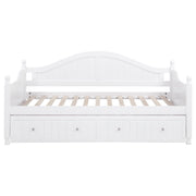 Julie Ann Wood Twin Daybed with Trundle White - 300053