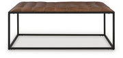 Junsor Brown/Black Coffee Table Ottoman - A3000826