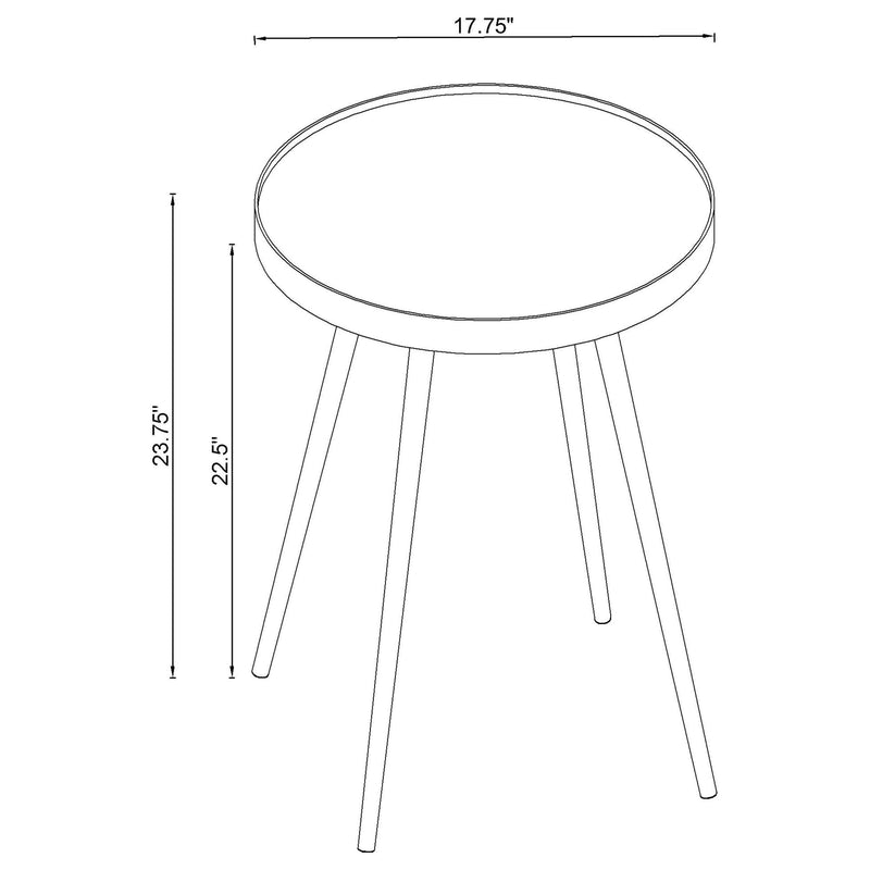 Kaelyn 3-piece Round Coffee and End Table Set Gold - 723918-S2