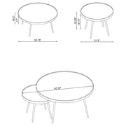 Kaelyn 4-piece Round Coffee and End Table Set Gold - 723918-S3