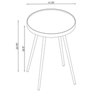Kaelyn Round Mirror Top End Side Table Gold - 723917