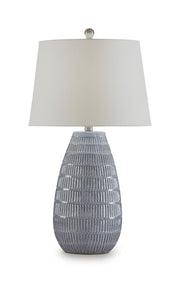 Kaidins White/Blue Table Lamp - L100984