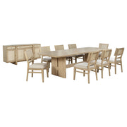Kailani 10-piece Wood Dining Set with Sideboard Beige Oak - 109381-S10