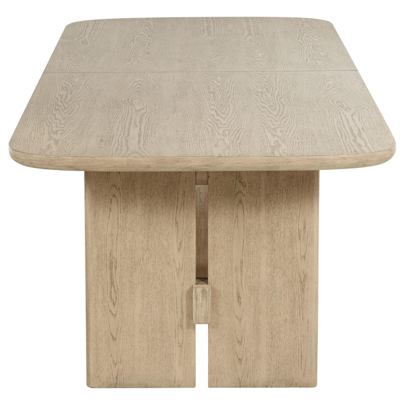 Kailani 110-inch Rectangular Wood Dining Table Beige Oak - 109381