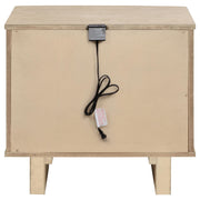 Kailani 2-drawer Nightstand Bedside Table Beige Oak - 225042