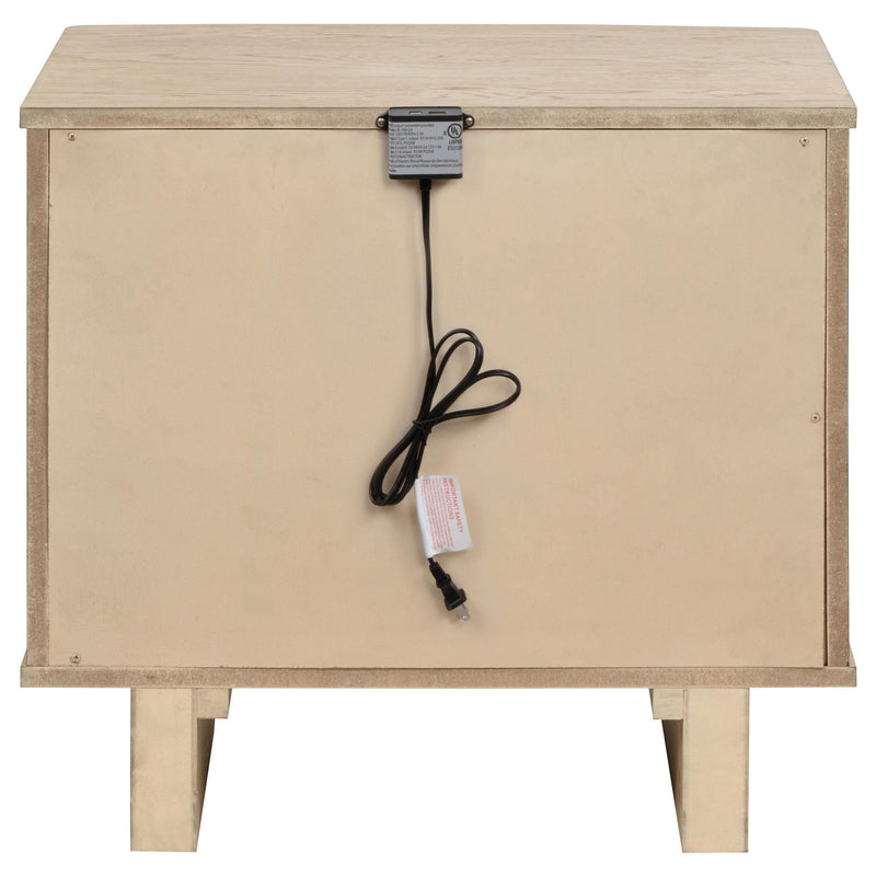 Kailani 2-drawer Nightstand Bedside Table Beige Oak - 225042