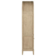 Kailani 4-Door Cane Dining Vitrine Display Cabinet Beige Oak - 109386