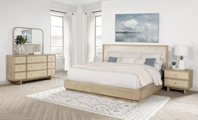 Kailani 4-piece California King Bedroom Set Beige Oak - 225041KW-S4