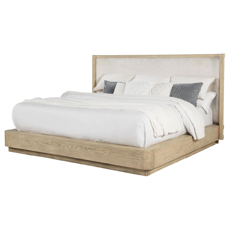 Kailani 52-inch Eastern King Wingback Bed Beige Oak - 225041KE