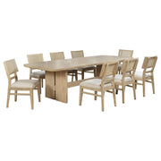 Kailani 9-piece Rectangular Wood Dining Table Set Beige Oak - 109381-S9