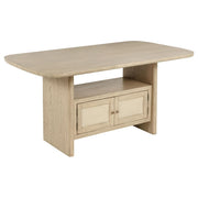 Kailani Cane Counter Height Storage Dining Table Beige Oak - 109388