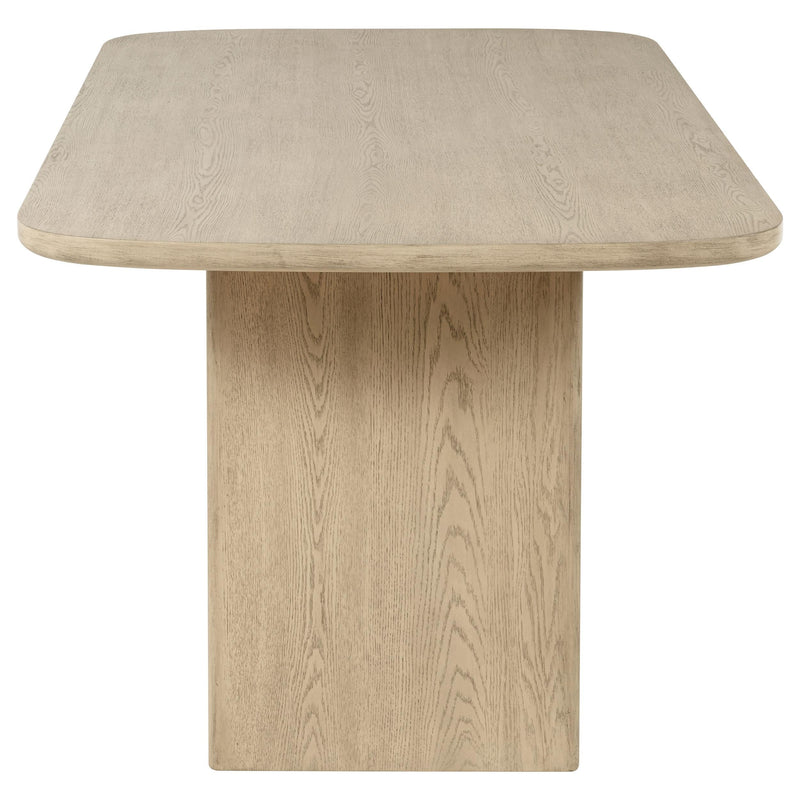 Kailani Cane Counter Height Storage Dining Table Beige Oak - 109388