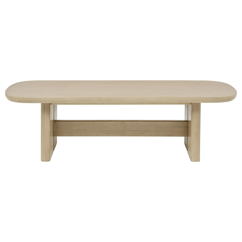 Kailani Coastal Rectangular Cocktail Coffee Table Beige Oak - 706588