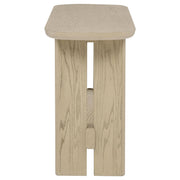 Kailani Coastal Sofa Console Table with Shelf Beige Oak - 706589