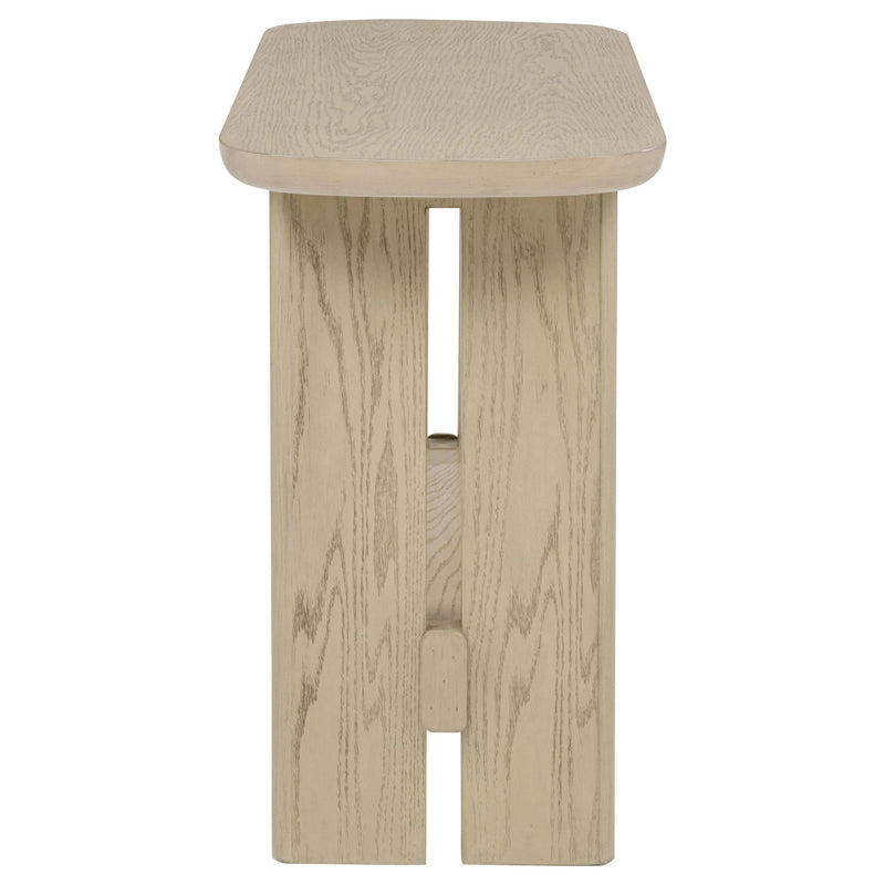 Kailani Coastal Sofa Console Table with Shelf Beige Oak - 706589