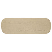 Kailani Coastal Sofa Console Table with Shelf Beige Oak - 706589