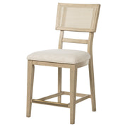 Kailani Rattan Cane Counter Side Chair Beige Oak (Set of 2) - 109389