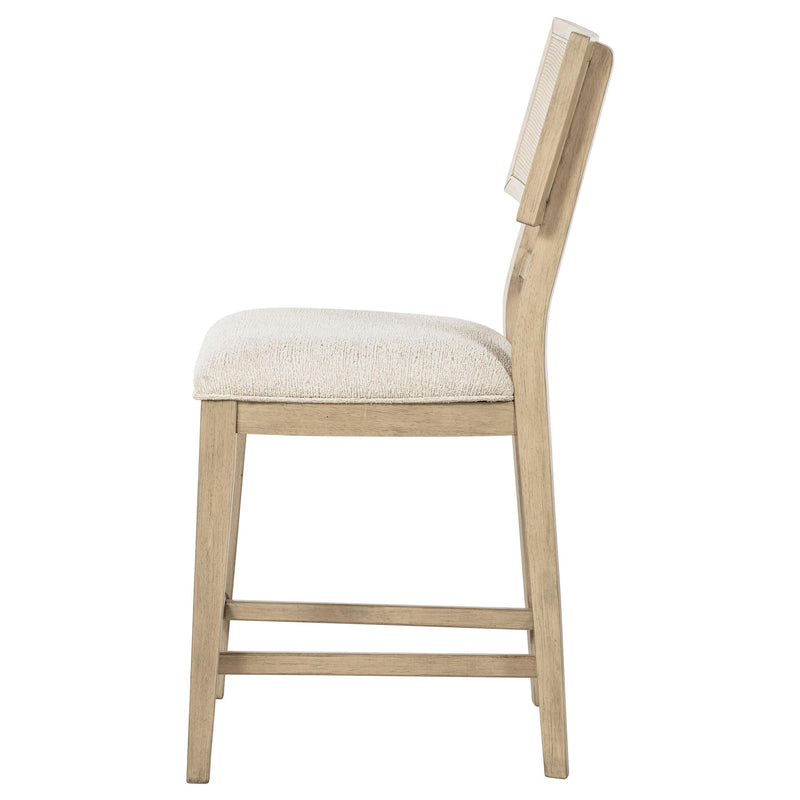 Kailani Rattan Cane Counter Side Chair Beige Oak (Set of 2) - 109389