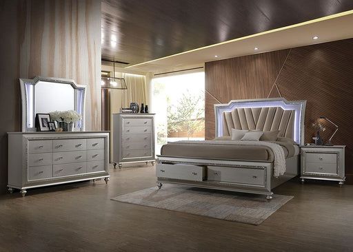 Kaitlyn Queen Bed W/Led & Storage - 27230Q
