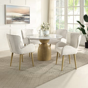 Kala Round Dining Table w/Marble Top - DN02390