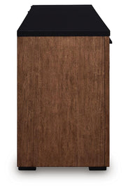 Kallari Warm Brown/Black Credenza - H737-60