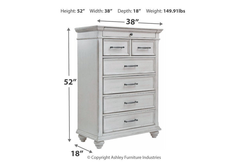 Kanwyn Whitewash Chest of Drawers - DMV FurnitureChest