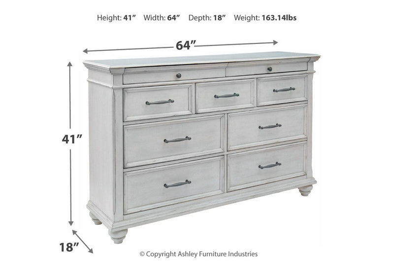 Kanwyn Whitewash Dresser - DMV FurnitureDresser