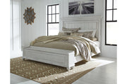 Kanwyn Whitewash King Panel Bed with Storage Bench - DMV FurnitureKing Bed
