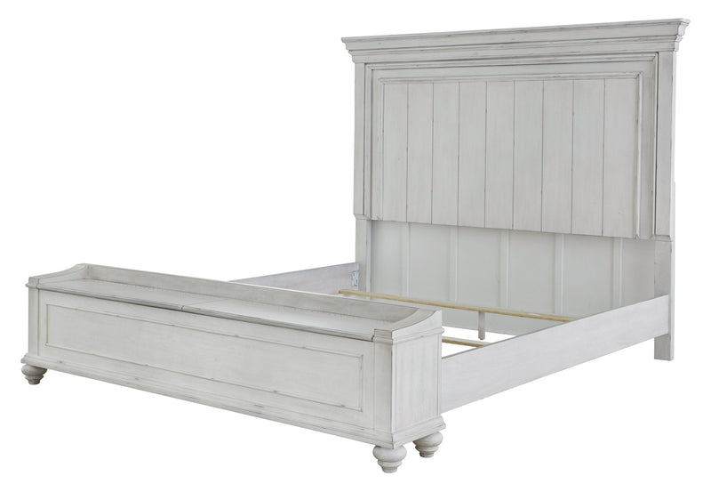 Kanwyn Whitewash King Panel Storage Bed - DMV FurnitureKing Bed