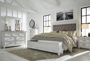 Kanwyn Whitewash King Upholstered Storage Bed - DMV FurnitureKing Bed