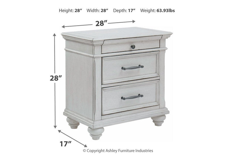 Kanwyn Whitewash Nightstand - DMV FurnitureNightstand