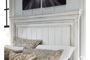 Kanwyn Whitewash Queen Panel Bed with Storage Bench - DMV FurnitureQueen Bed