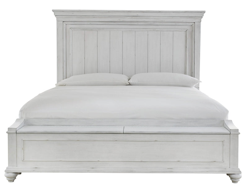 Kanwyn Whitewash Queen Panel Storage Bed - DMV FurnitureQueen Bed