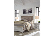 Kanwyn Whitewash Queen Panel Upholstered Bed - DMV FurnitureQueen Bed