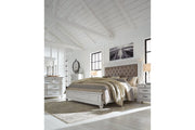Kanwyn Whitewash Queen Panel Upholstered Bed - DMV FurnitureQueen Bed